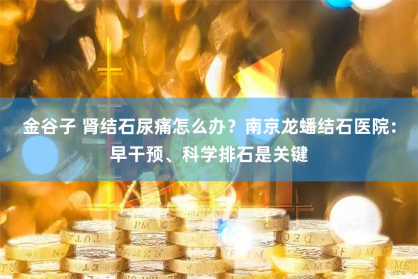 金谷子 肾结石尿痛怎么办？南京龙蟠结石医院：早干预、科学排石是关键